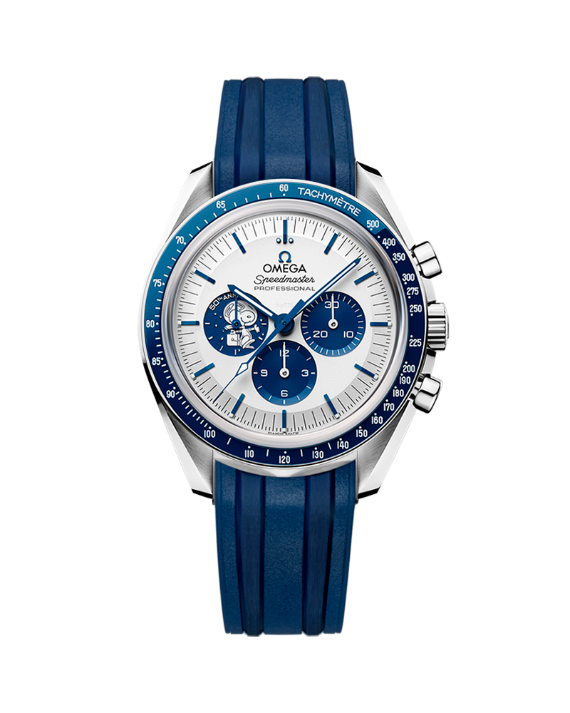 RELÓGIO OMEGA SPEEDMASTER SERIE DE ANIVERSARIO SNOOPY 50 TH (LINHA PREMIUM)
