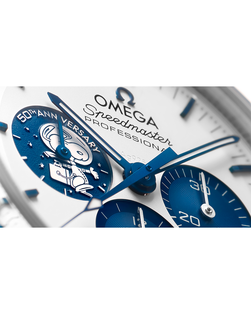 RELÓGIO OMEGA SPEEDMASTER SERIE DE ANIVERSARIO SNOOPY 50 TH (LINHA PREMIUM)