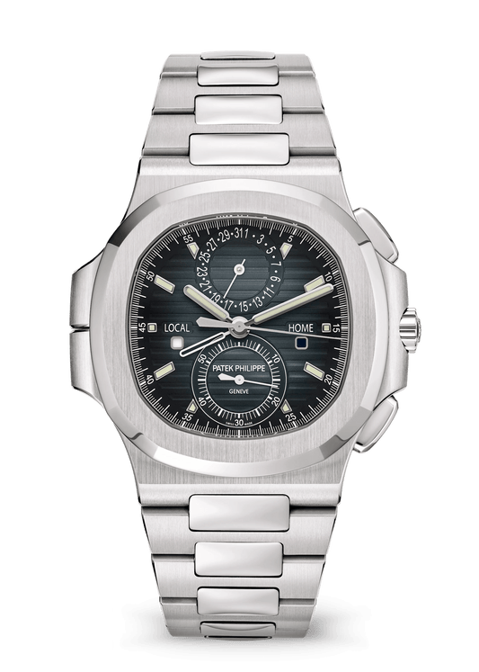 PATEK  PHILIPPE NAUTILUS - FLAYBACK TEMPO DE VIAGEM SILVER