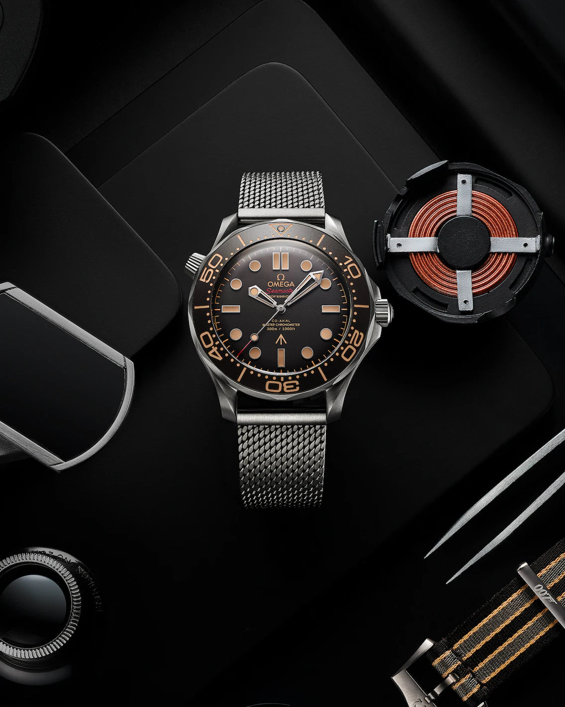 RELÓGIO OMEGA SEAMASTER DIVER 300M 42MM (EDIÇÃO 007) + CAIXA E CERTIFICADO (LINHA PREMIUM)