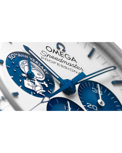 RELÓGIO OMEGA SPEEDMASTER SERIE DE ANIVERSARIO SNOOPY 50 TH (LINHA PREMIUM)