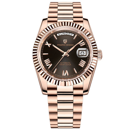 RELÓGIO PAGANI DESIGN DATEJUST GOLDENSILVER