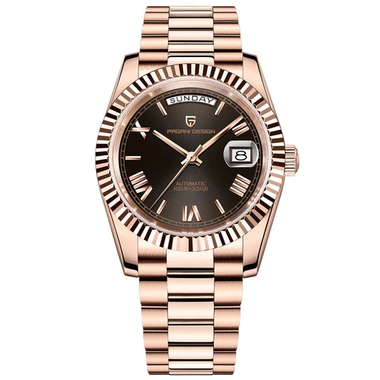 RELÓGIO PAGANI DESIGN DATEJUST GOLDENSILVER