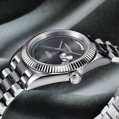 RELÓGIO PAGANI DESIGN ANVIL DAY DATE SILVER