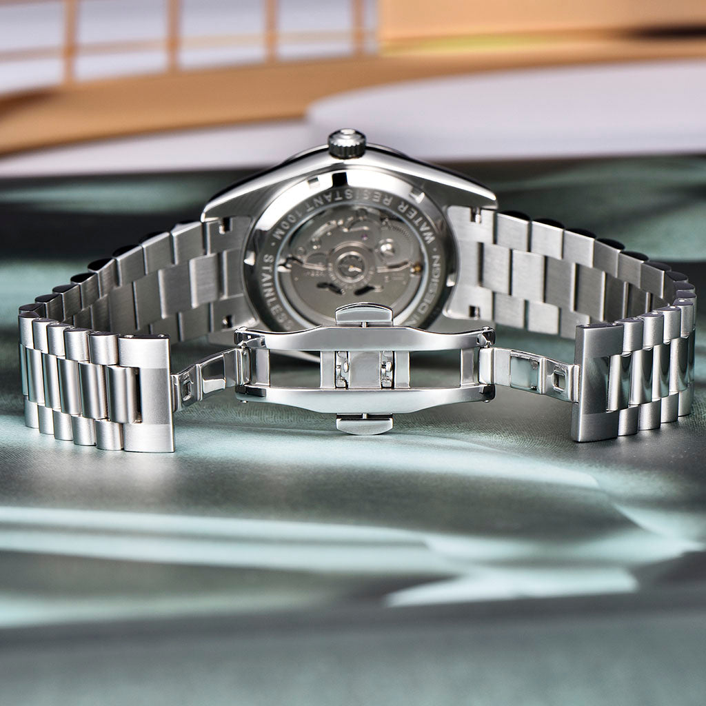 RELÓGIO PAGANI DESIGN ANVIL DAY DATE SILVER