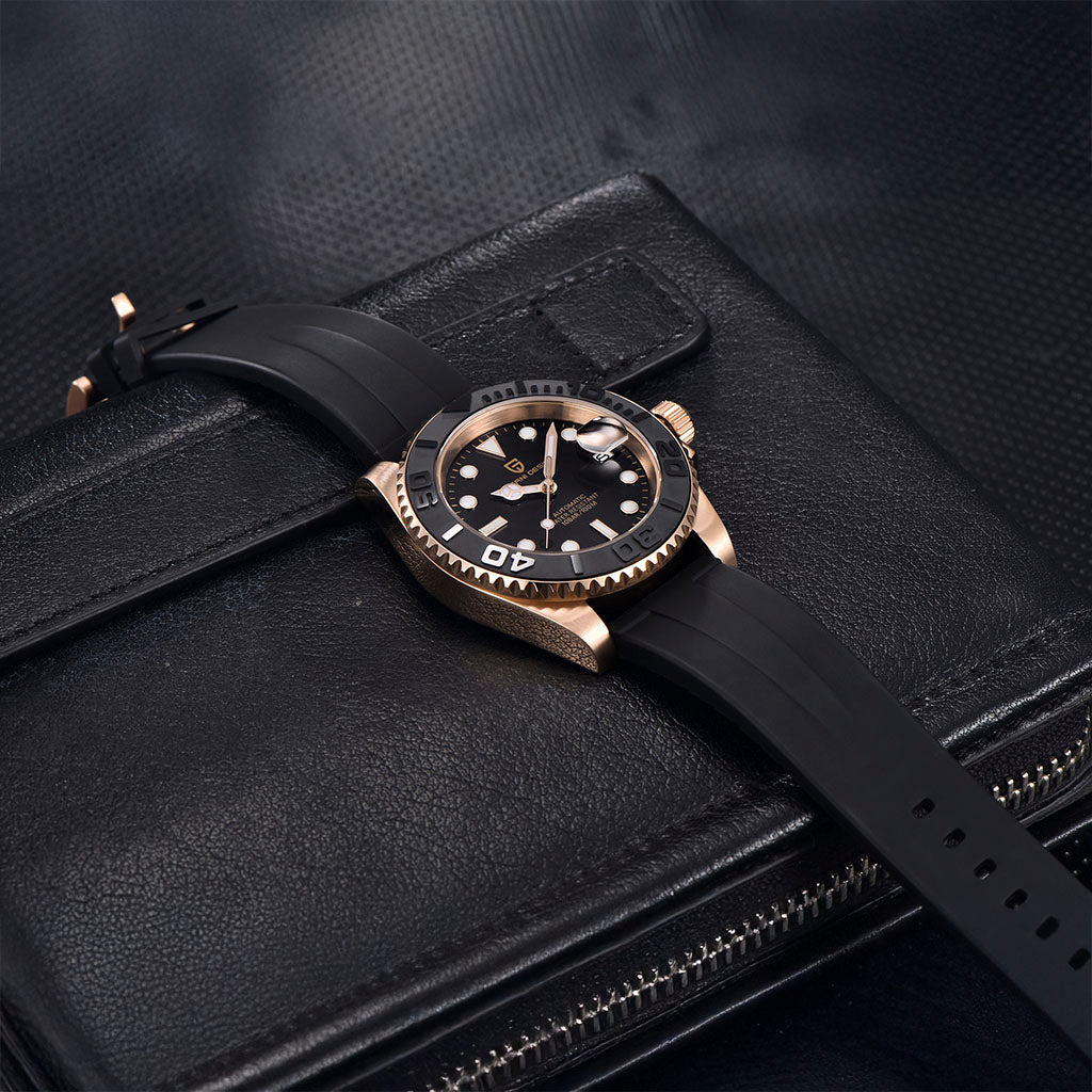 RELÓGIO PAGANI DESIGN EXPLORER GOLD BLACK